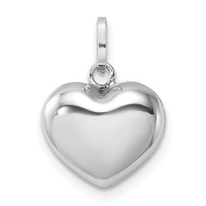 14k White Gold 14k White Gold 3D Puffed Heart Pendant