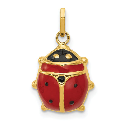 14k Yellow Gold 14k Enameled Ladybug Charm