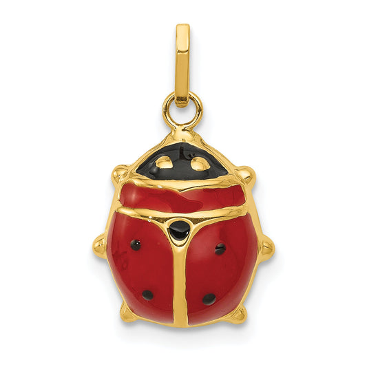 14k Yellow Gold 14k Enameled Ladybug Charm