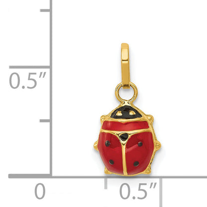 14k Yellow Gold 14k Enameled Ladybug Charm