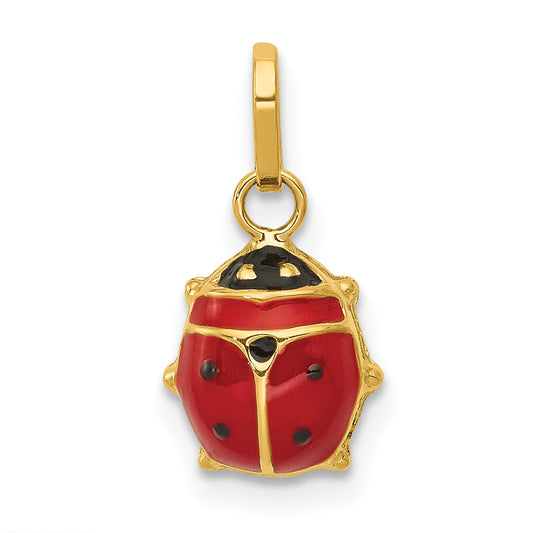 14k Yellow Gold 14k Enameled Ladybug Charm