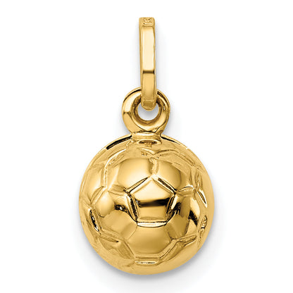 14k Yellow Gold 14k 3-D Soccer Ball Charm