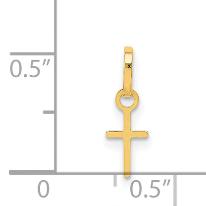 14k Yellow Gold 14k Tiny Cross Charm