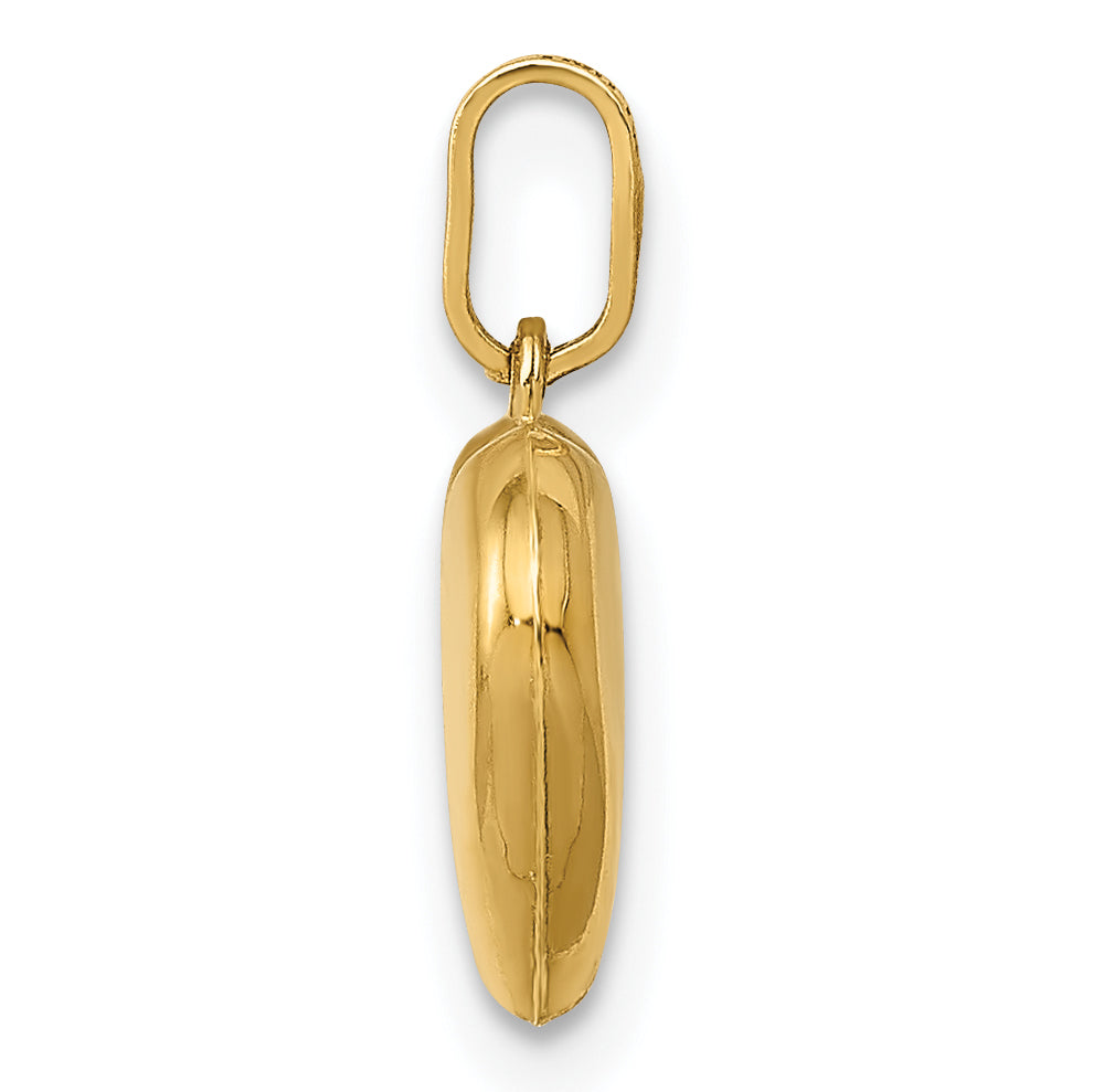 14k Yellow Gold 14K Polished 3-D Puffed Heart Pendant