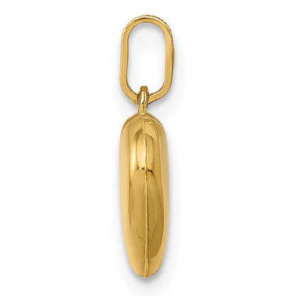 14k Yellow Gold 14K Polished 3-D Puffed Heart Pendant