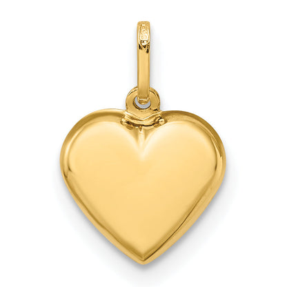 14k Yellow Gold 14K Polished 3-D Puffed Heart Pendant