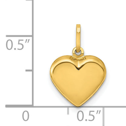 14k Yellow Gold 14K Polished 3-D Puffed Heart Pendant