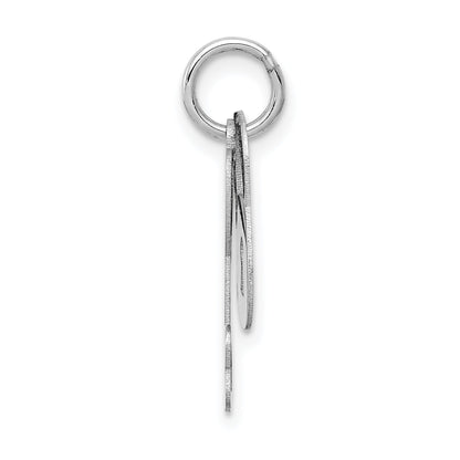 14k White Gold 14k White Gold Polished Moveable Lock and Heart Key Charm