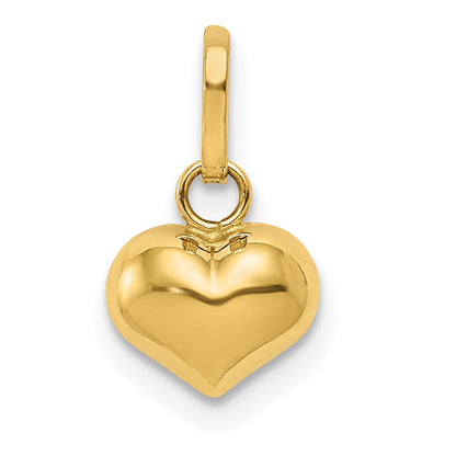14k Yellow Gold 14K Polished 3-D Puffed Heart Charm