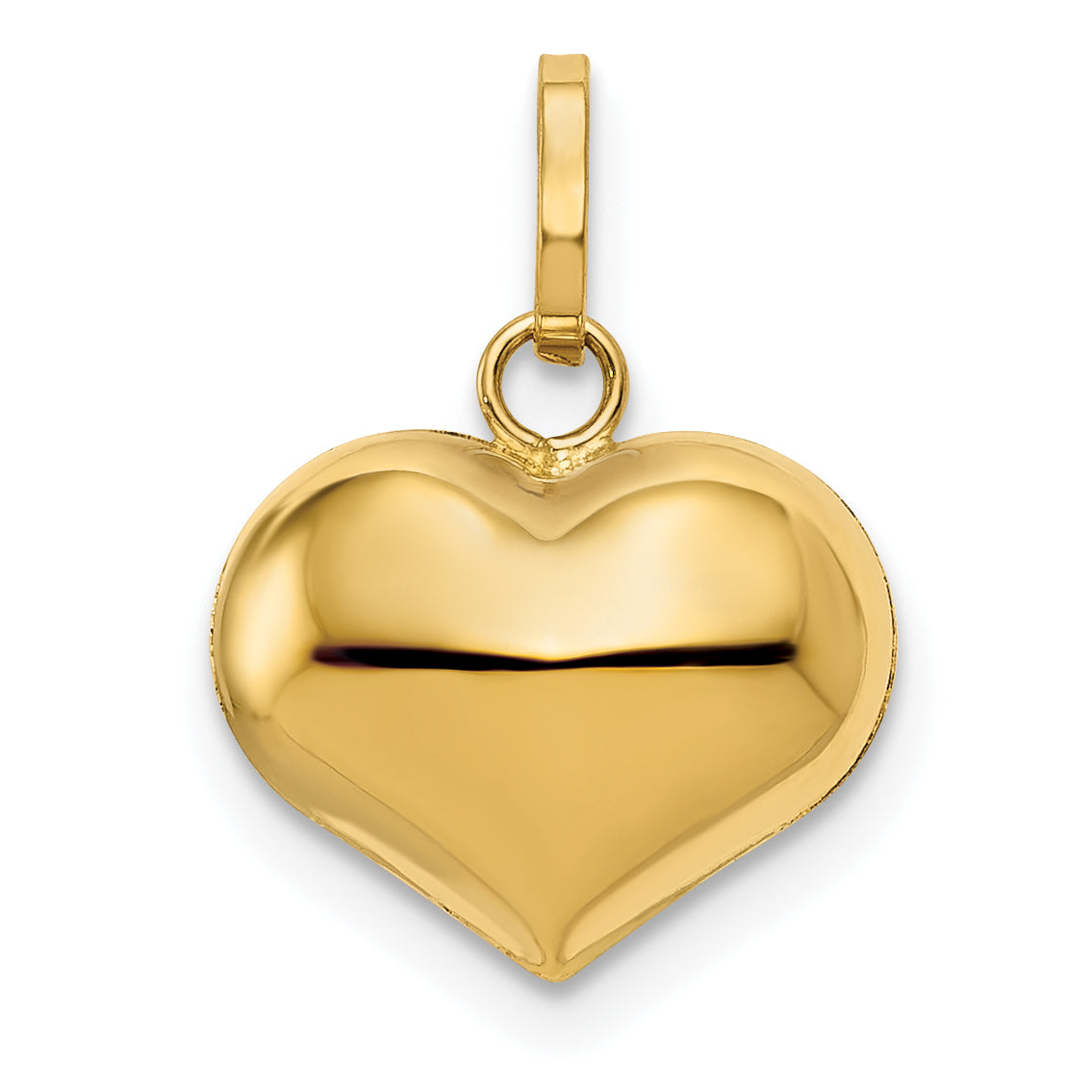 14k Yellow Gold 14K Polished 3-D Puffed Heart Pendant