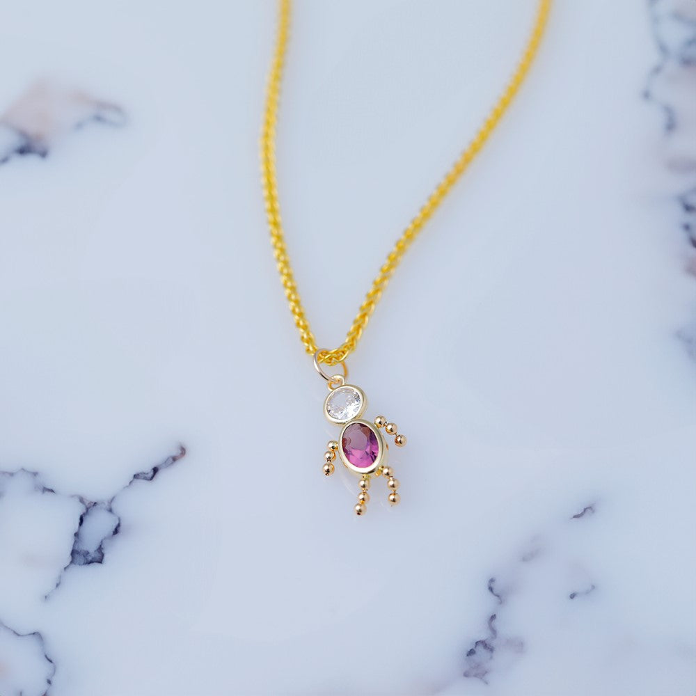 14k Yellow Gold 14k February Boy Birthstone Charm