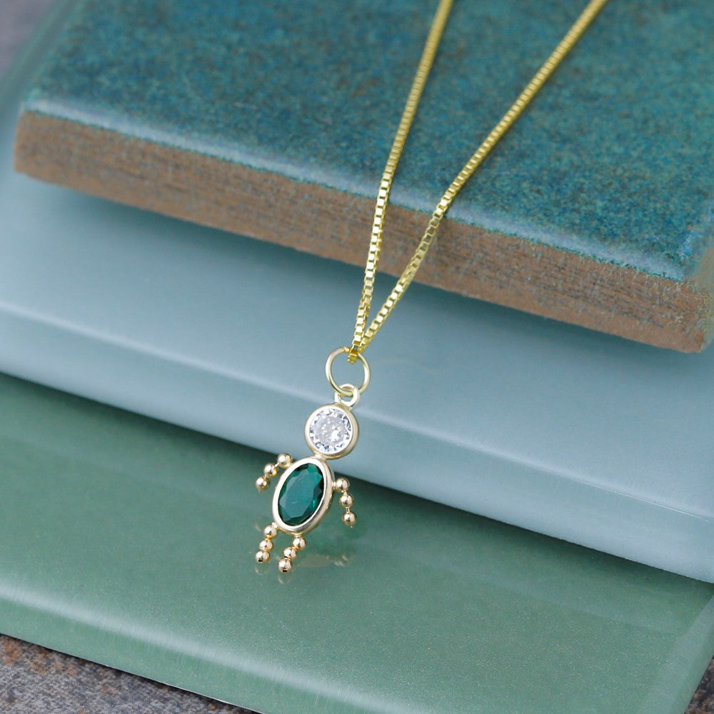 14k Yellow Gold 14k May Boy Birthstone Charm