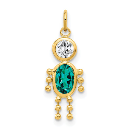 14k Yellow Gold 14k December Boy Birthstone Charm