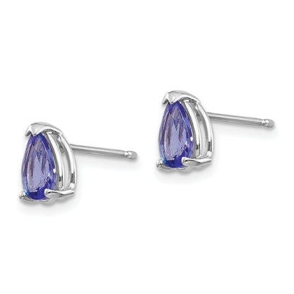 14K White Gold Tanzanite Earrings