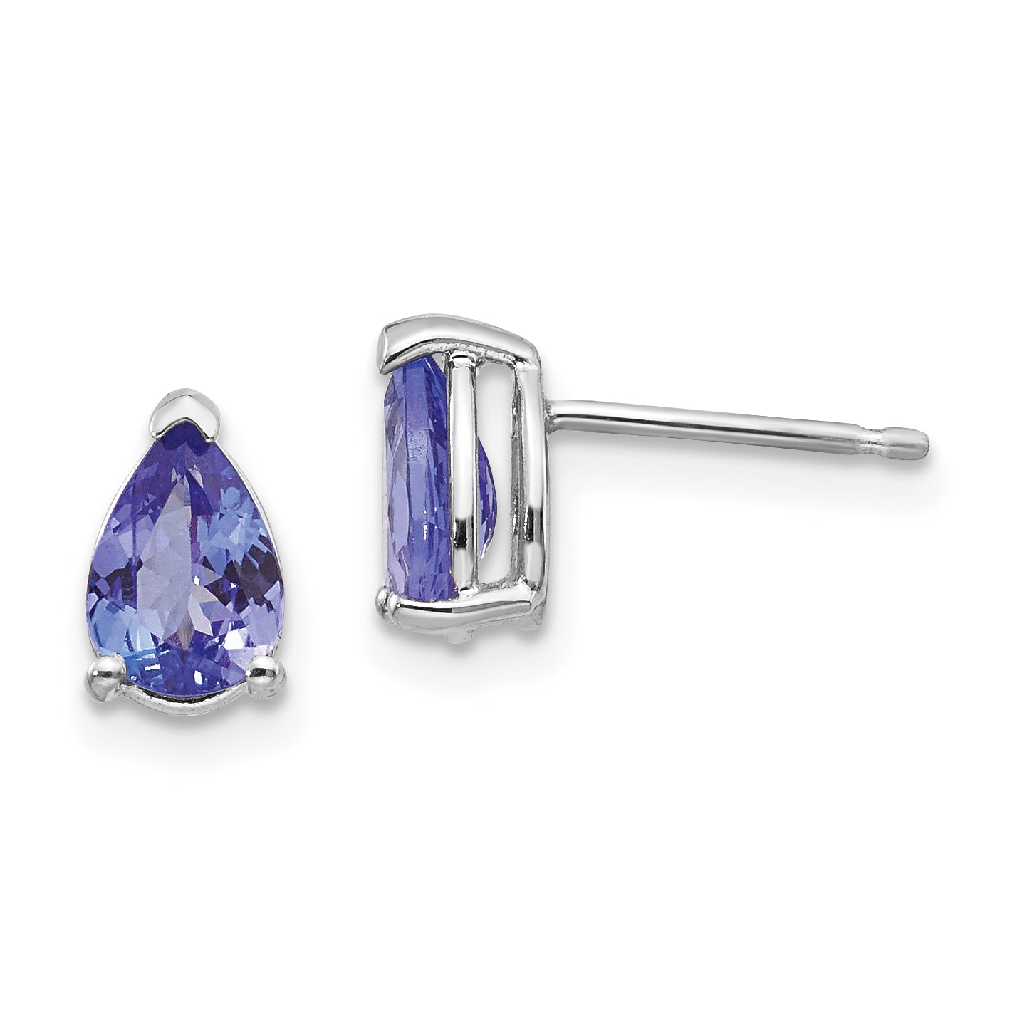 14K White Gold Tanzanite Earrings