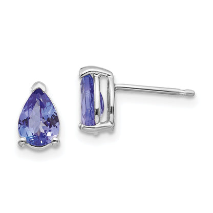 14K White Gold Tanzanite Earrings