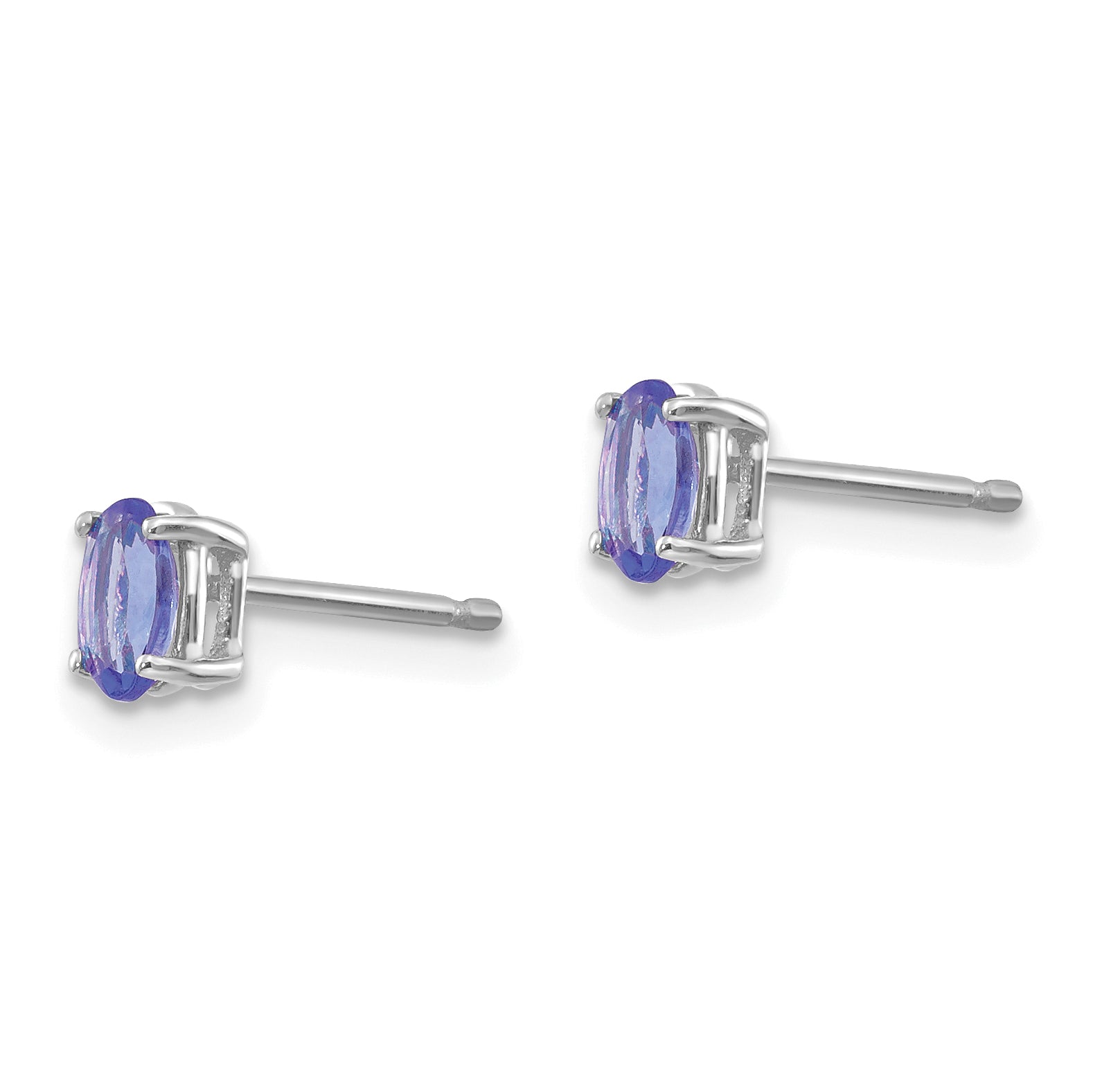 14K White Gold Tanzanite Earrings