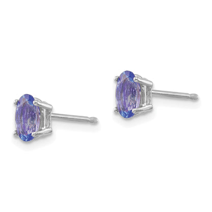 14K White Gold Tanzanite Earrings
