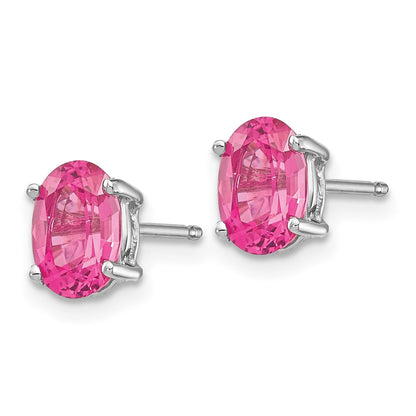 14K White Gold Pink Spinel Earrings