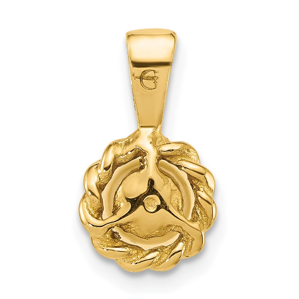 14K Yellow Gold Polished 5-6mm Button Freshwater Cultured Pearl Pendant