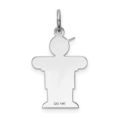 14k White Gold 14k White Gold Kid Charm