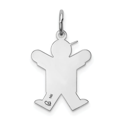 14k White Gold 14k White Gold Kid Charm