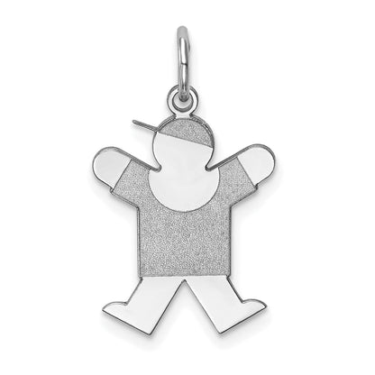 14k White Gold 14k White Gold Kid Charm