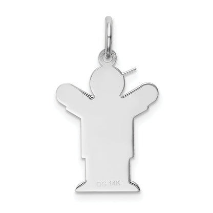 14k White Gold 14k White Gold Kid Charm