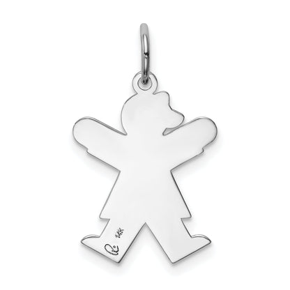 14k White Gold 14k White Gold Kid Charm