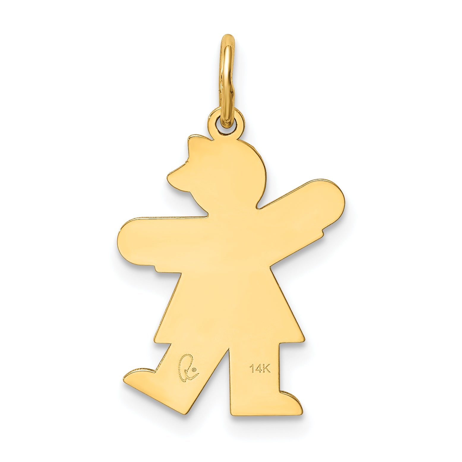 14K Yellow Gold Kid Charm