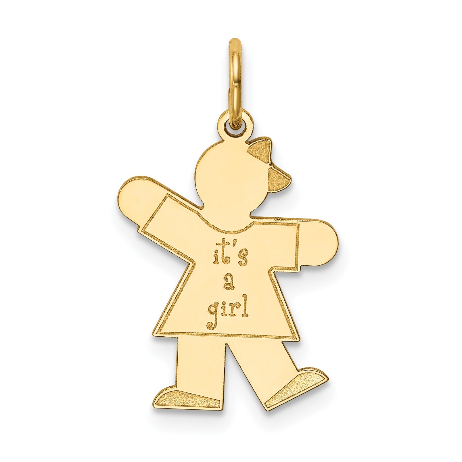 14K Yellow Gold Kid Charm