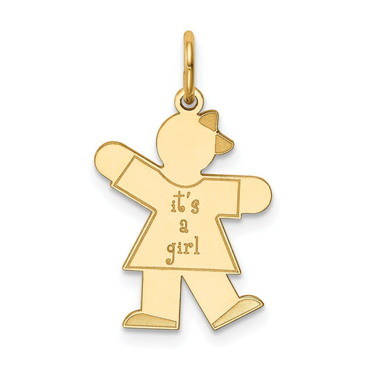 14K Yellow Gold Kid Charm