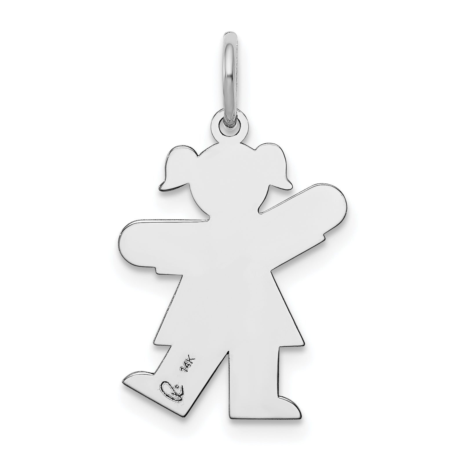 14k White Gold 14k White Gold Kid Charm