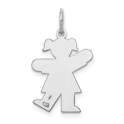 14k White Gold 14k White Gold Kid Charm