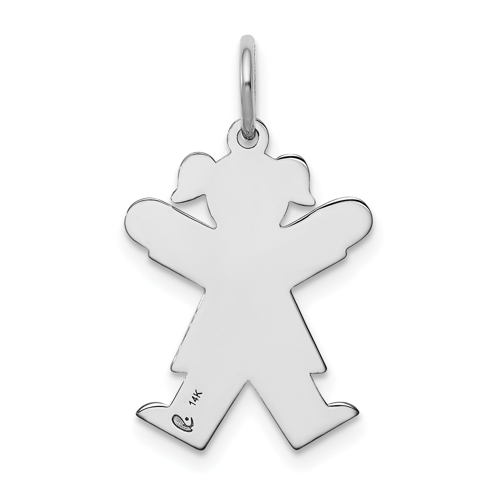 14k White Gold 14k White Gold Kid Charm
