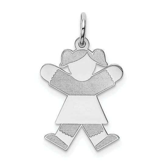 14k White Gold 14k White Gold Kid Charm
