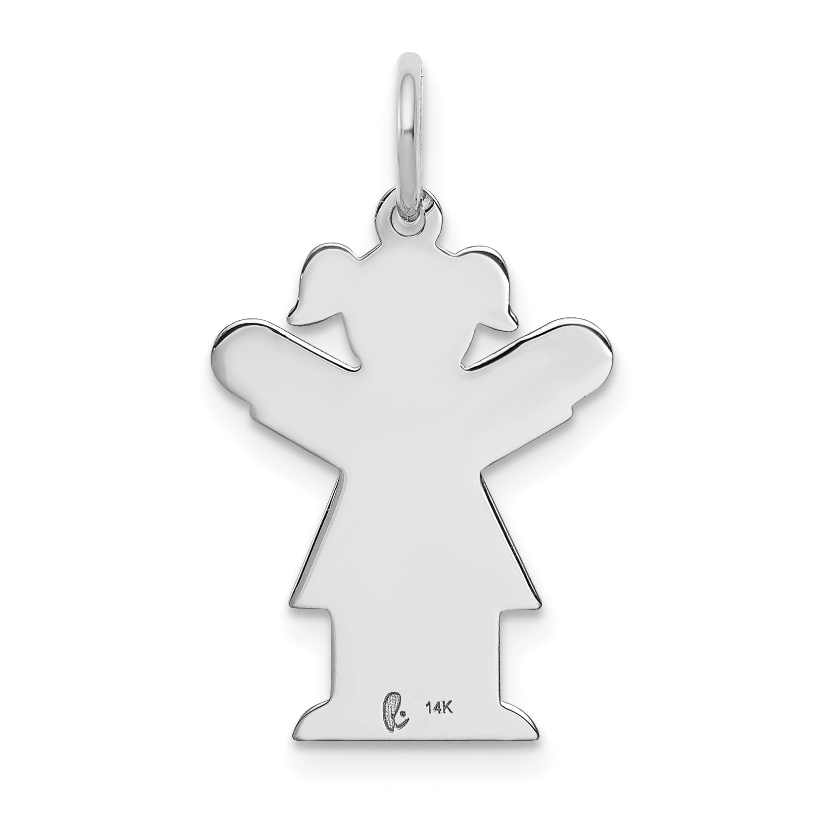 14k White Gold 14k White Gold Kid Charm