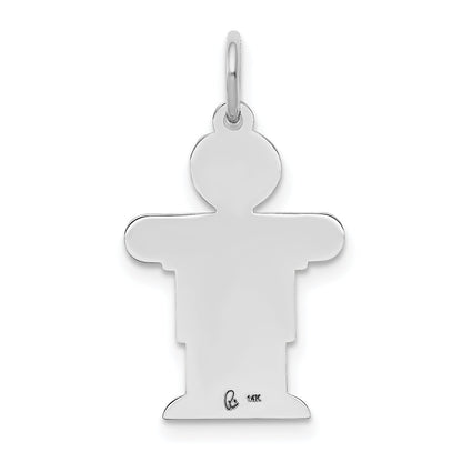 14k White Gold 14k White Gold Kid Charm