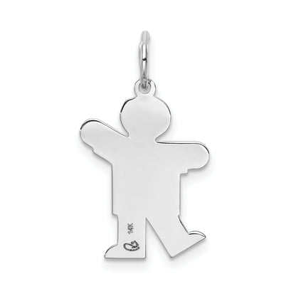 14k White Gold 14k White Gold Kid Charm