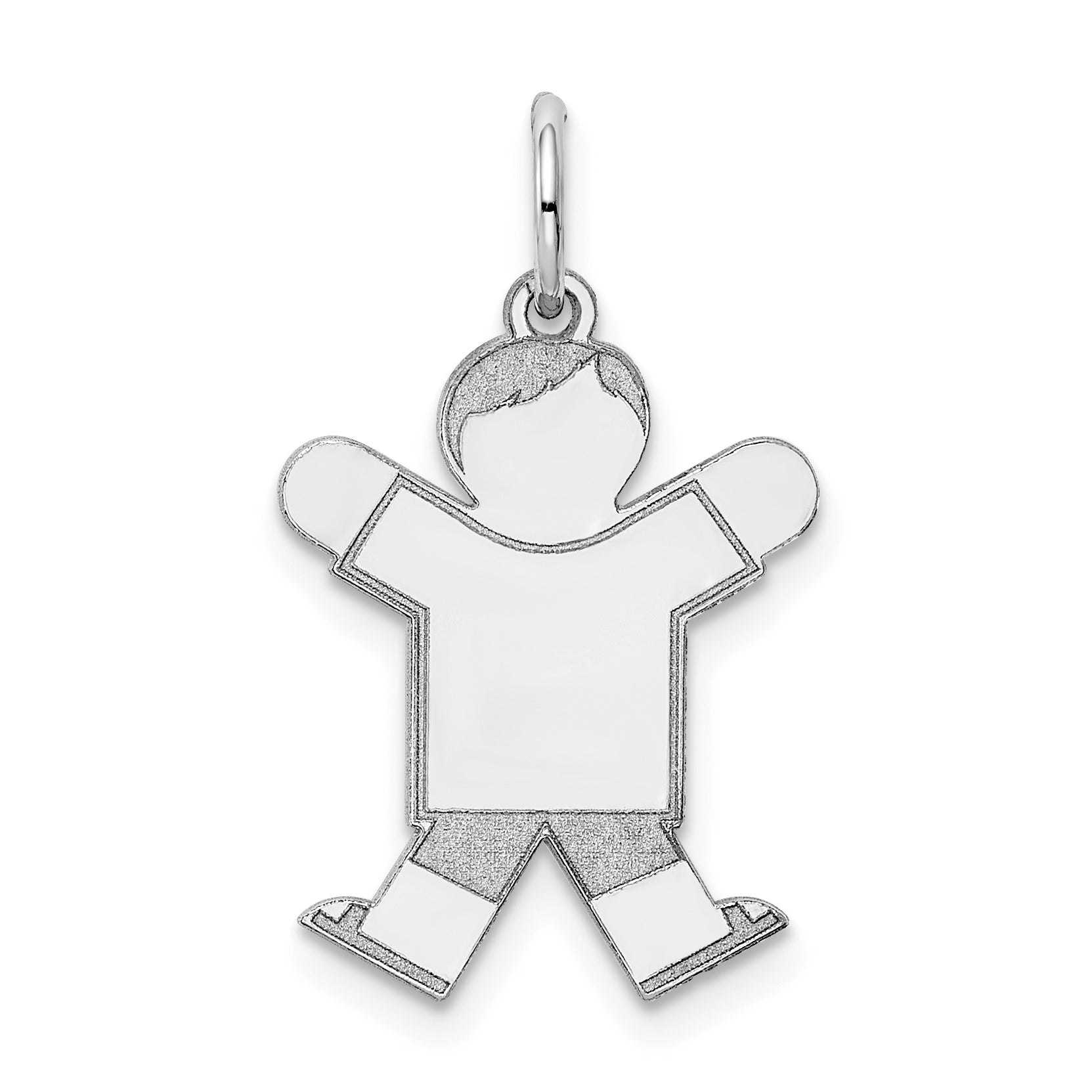14k White Gold 14k White Gold Kid Charm