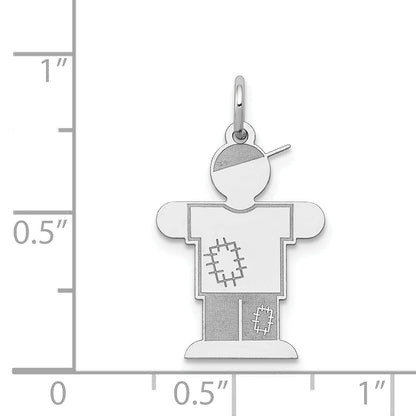 14k White Gold 14k White Gold Kid Charm