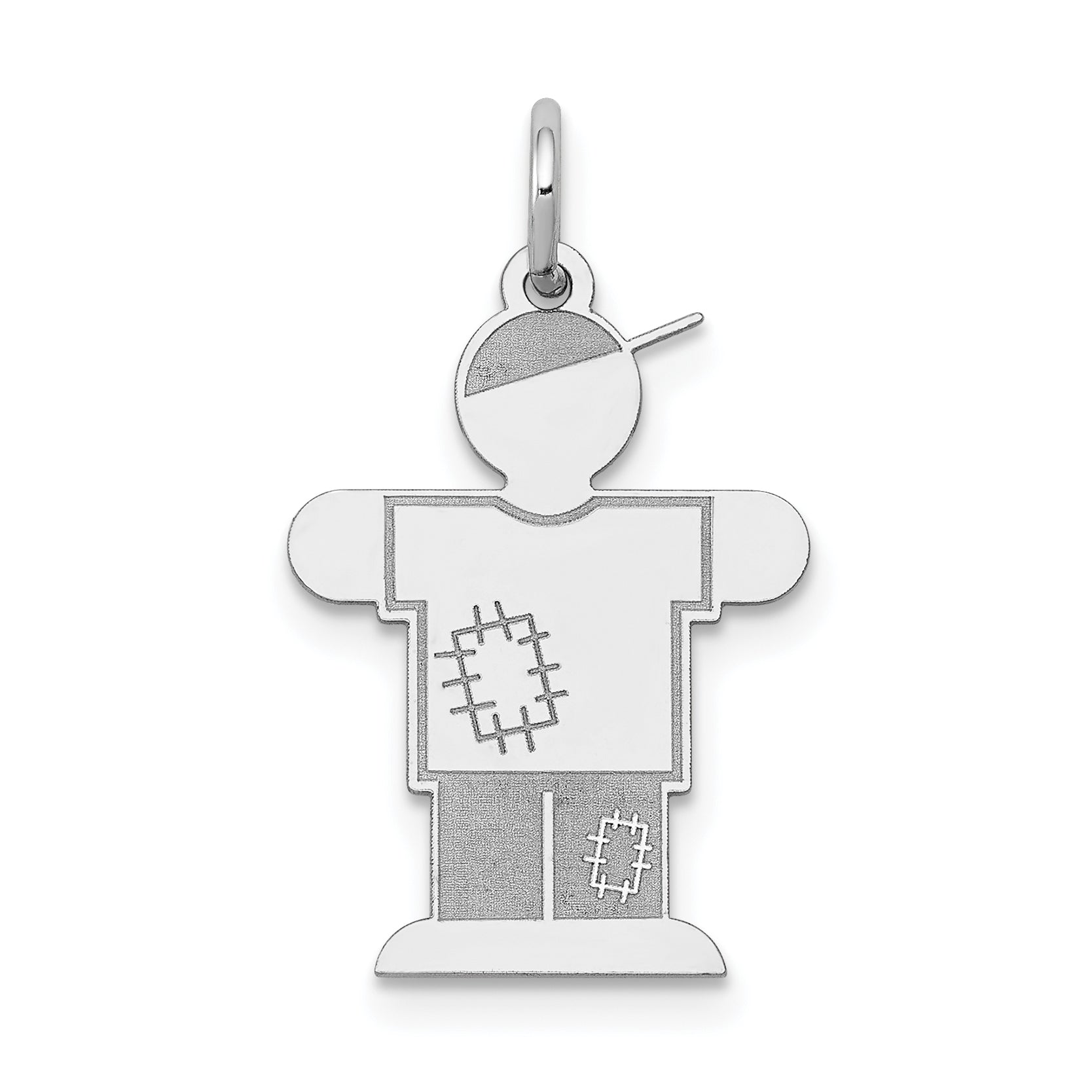 14k White Gold 14k White Gold Kid Charm