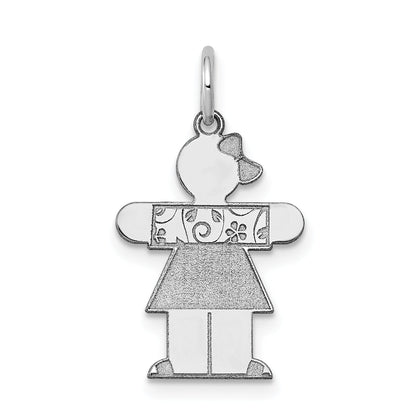 14k White Gold 14k White Gold Kid Charm
