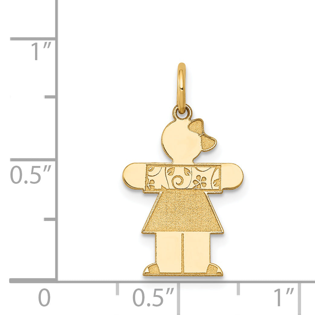 14K Yellow Gold Kid Charm