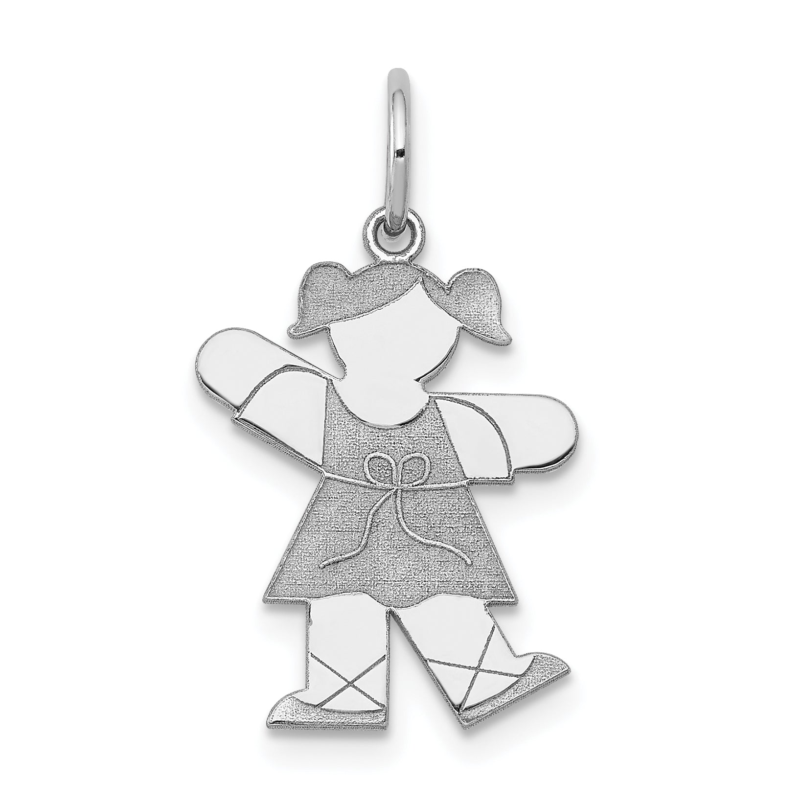 14k White Gold 14k White Gold Kid Charm