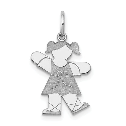 14k White Gold 14k White Gold Kid Charm