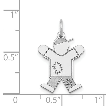 14k White Gold 14k White Gold Kid Charm