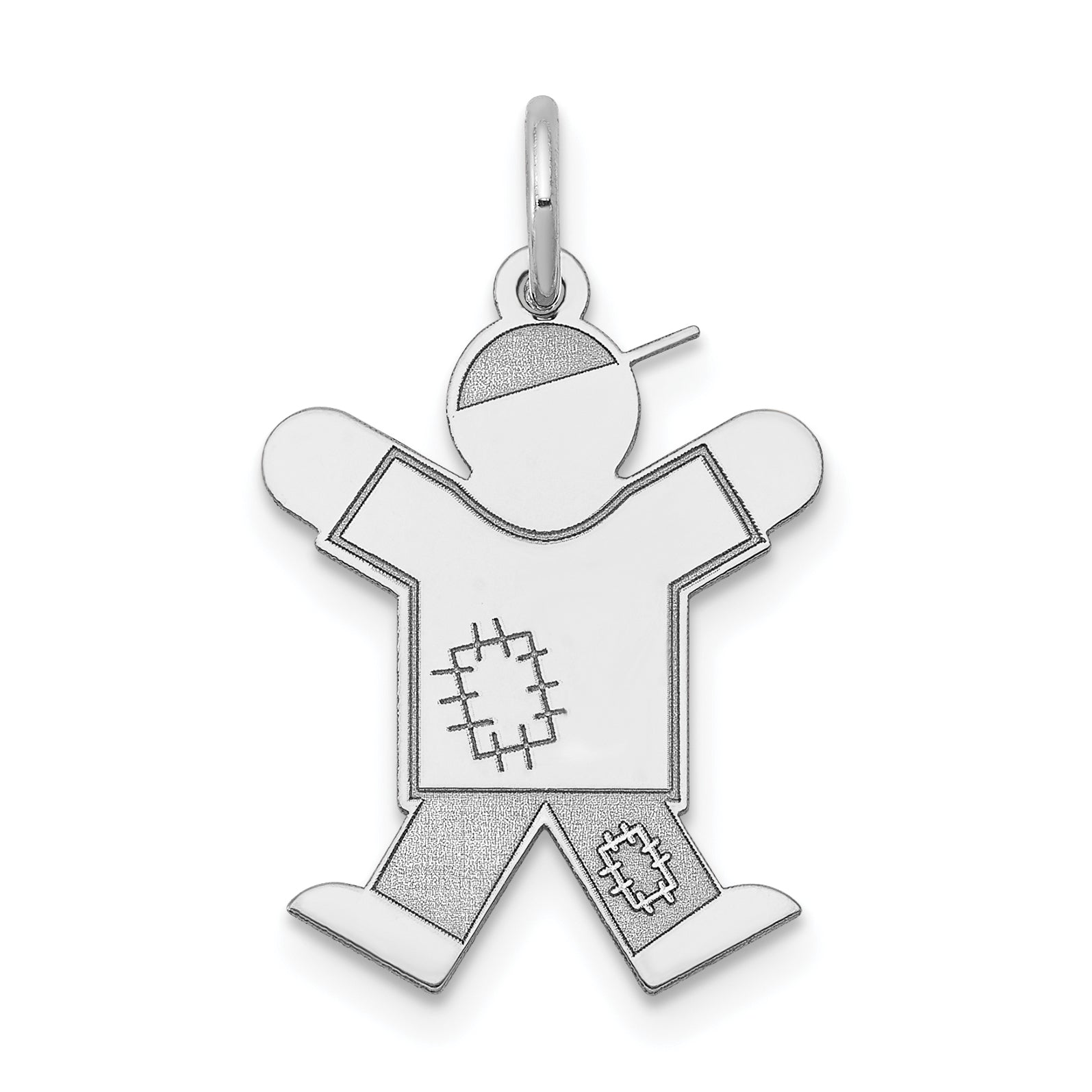 14k White Gold 14k White Gold Kid Charm