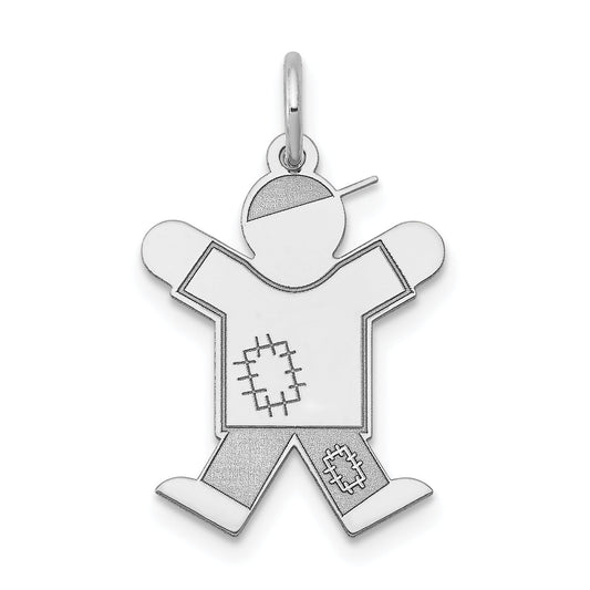 14k White Gold 14k White Gold Kid Charm