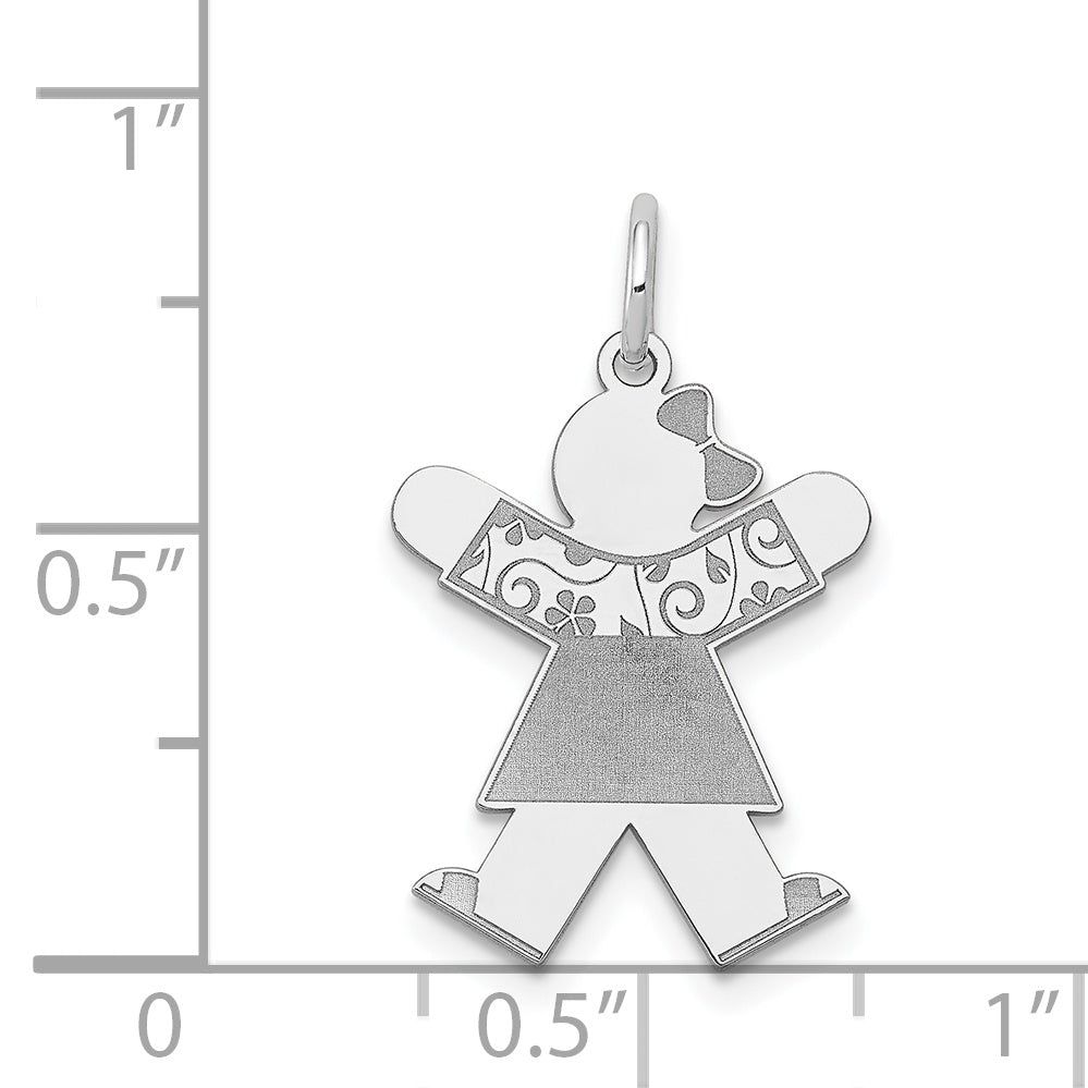 14k White Gold 14k White Gold Kid Charm